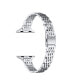Rainey Skinny Silver-tone Stainless Steel Alloy Link Band for Apple Watch, 38mm-40mm