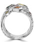 ფოტო #3 პროდუქტის EFFY® Multi-Gemstone (1-3/4 ct. t.w.) & Diamond (1/10 ct. t.w.) Multirow Ring in Sterling Silver