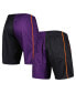 ფოტო #1 პროდუქტის Men's Black and Purple Phoenix Suns Hardwood Classics 2001 Split Swingman Shorts