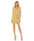 ფოტო #1 პროდუქტის Women's Ieena Sequined One Shoulder Draped Side Bow Mini Dress