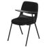 Фото #5 товара Black Padded Ergonomic Shell Chair With Left Handed Flip-Up Tablet Arm