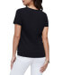 Women's V-Neck Short Sleeve T-Shirt Черный, Средний - фото #2