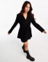 Фото #1 товара New Look short belted coat in black