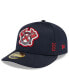 ფოტო #1 პროდუქტის Men's Navy Atlanta Braves 2024 Clubhouse Low Profile 59FIFTY Fitted Hat
