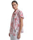 Women's Crinkle Chiffon Printed Dolman-Sleeve Blouse