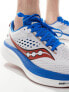 Saucony Ride 17 neutral running trainers in white and cobalt