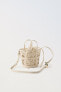 Openwork basket bag