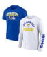 Фото #2 товара Men's Royal, White Los Angeles Rams Long and Short Sleeve Two-Pack T-shirt