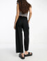 Фото #4 товара ASOS DESIGN Petite linen tapered mom trouser in black