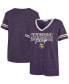 Фото #1 товара Women's Heathered Purple Minnesota Vikings Hollow Bling Piper Luxe V-Neck T-shirt