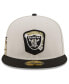 Men's Stone, Black Las Vegas Raiders 2023 Salute To Service 59FIFTY Fitted Hat