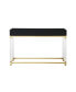 Фото #10 товара Casandra 2-Drawer High Gloss Console Table with Acrylic Legs and Metal Base