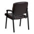 Фото #2 товара Brown Leather Executive Side Reception Chair With Black Metal Frame