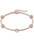 ფოტო #6 პროდუქტის Rose Gold-Tone Crystal Station Bangle Bracelet