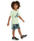 ფოტო #3 პროდუქტის Little & Toddler Boys Short-Sleeve Logo T-Shirt & 3-Stripes Shorts, 2 Piece Set