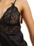 Boux Avenue lace and mesh cami and short set in black