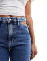 Фото #4 товара Calvin Klein Slim Straight Cut Out Jeans in denim