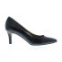 David Tate Opera 1 Womens Black Leather Slip On Pumps Heels Shoes 9 - фото #1