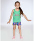 Girl Organic Cotton Tank Top With Print Spring Green - Toddler|Child