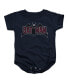 Baby Girls Baby Vintage Bat Logo On Navy Snapsuit