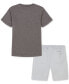 Фото #1 товара Toddler Boys Cotton Short-Sleeve Logo T-Shirt & Twill Shorts, 2 Piece Set