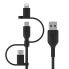 Фото #3 товара Belkin BOOST CHARGE - 1 m - USB A - USB C/Micro-USB B/Lightning - Black