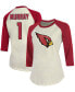 Фото #1 товара Women's Kyler Murray Cream, Cardinal Arizona Cardinals Player Raglan Name Number 3/4 Sleeve T-shirt