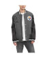 Фото #1 товара Men's Heather Gray, Black Pittsburgh Steelers Gunner Full-Zip Varsity Jacket