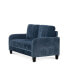 Everly Blue Velvet Loveseat