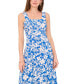 Фото #3 товара Women's Sleeveless Tiered Floral Maxi Dress