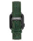 ფოტო #2 პროდუქტის Women's Green Crocograin Faux Leather Band Compatible with 42/44/45/Ultra/Ultra 2 Apple Watch