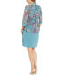 Фото #2 товара Women's 2-Pc Floral Jacket & Sheath Dress with Pendant