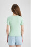Kadın T-shirt K7064az/gn240 Lt.green