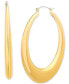 ფოტო #1 პროდუქტის Gold-Tone Wide Large Hoop Earrings, 2.75"