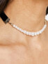 ASOS DESIGN choker necklace with pearl detail