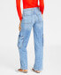 Women's Light Wash High Rise Utility Cargo Jeans, Created for Macy's
