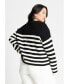 ფოტო #3 პროდუქტის Plus Size Over d Stripe Sweater