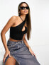 Фото #4 товара ASOS DESIGN cross over keyhole halter top in black