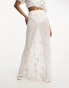 Фото #4 товара Miss Selfridge Premium embellished sheer maxi skirt