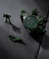 ფოტო #3 პროდუქტის Men's Chrono Ceramic Matte Olive Green Ceramic Bracelet Watch 45mm
