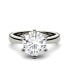 ფოტო #2 პროდუქტის Moissanite Solitaire Engagement Ring 3-1/10 ct. t.w. Diamond Equivalent in 14k White or Yellow Gold