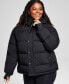 Фото #1 товара Women's Plus Size High-Low Hooded Puffer Coat