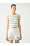 Crop Fitilli Atlet Basic Halter Yaka