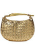Фото #1 товара Tiffany & Fred Paris Woven Leather Top Handle Clutch Women's Gold