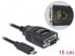 Фото #3 товара Delock 64038 - Black - 0.15 m - USB Type-C - RS-232 DB9 - Male - Male