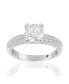 ფოტო #1 პროდუქტის Suzy Levian Sterling Silver Cubic Zirconia Bridal Pave Engagement Ring