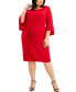 ფოტო #1 პროდუქტის Plus Size Side-Tab Dress