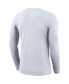 Men's White UCLA Bruins School Wordmark Logo Performance Legend Long Sleeve T-shirt