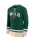 ფოტო #3 პროდუქტის Men's Green Minnesota Wild Back Pass Lace-Up Long Sleeve T-shirt
