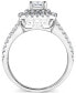 Фото #5 товара Diamond Princess Double Halo Bridal Set (1-1/2 ct. t.w.) in 14k White Gold